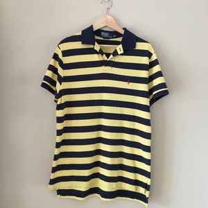 SALE🎉 Yellow Navy Blue Stripped Polo Shirt RL